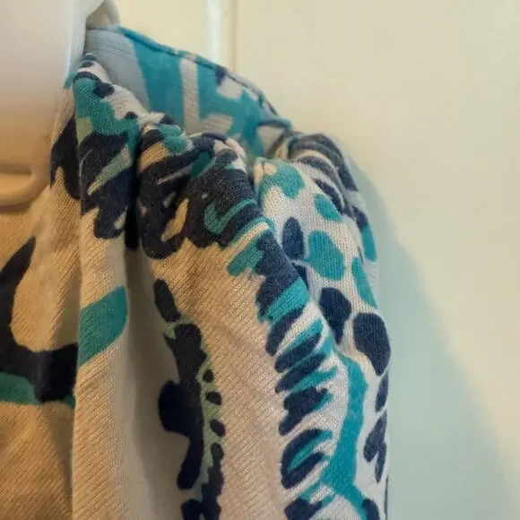 Lilly Pulitzer Ailsie Keep on Trunkin Romper Jogger Elephants Blue White Knit XS - Picture 7 of 9